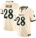 Men’s Jacksonville Jaguars #28 Fred Taylor Cream 2026 F.U.S.E. Rivalries Collection Limited Stitched Football Jersey