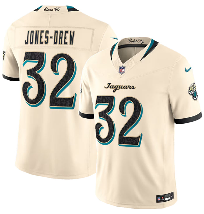 Men’s Jacksonville Jaguars #32 Jahlani Tavai Cream 2026 F.U.S.E. Rivalries Collection Limited Stitched Football Jersey
