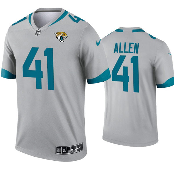 Mens Jacksonville Jaguars #41 Josh Hines-Allen Nike Grey Inverted Legend Jersey