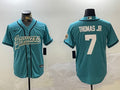 Men’s Jacksonville Jaguars Brian Thomas Jr #7 Teal Jersey