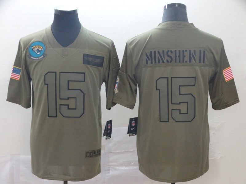 Men’s Jacksonville Jaguars Gardner Minshew II #15 Brown Jersey