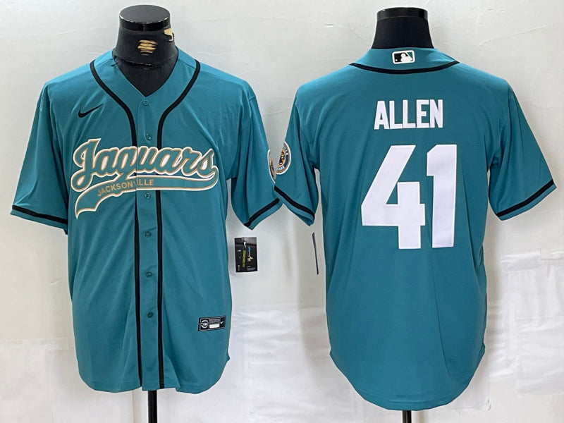 Men’s Jacksonville Jaguars Josh Hines-Allen #41 Teal Jersey