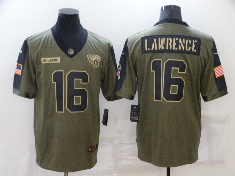 Men’s Jacksonville Jaguars Trevor Lawrence #16 Brown Jersey