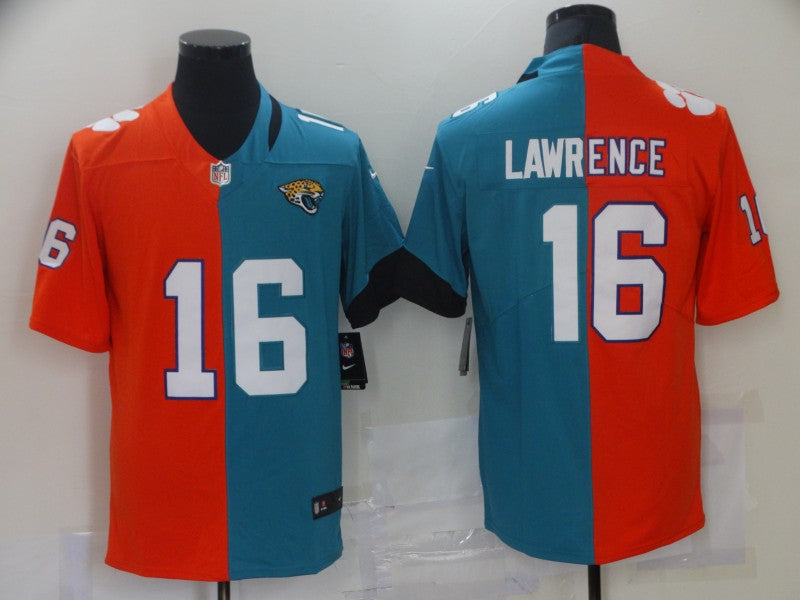 Men’s Jacksonville Jaguars Trevor Lawrence #16 Red/Teal Jersey