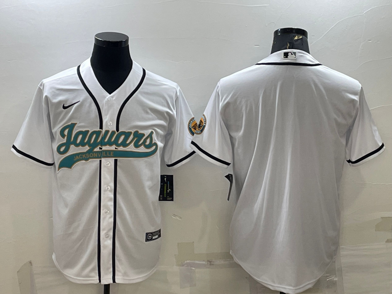 Men’s Jacksonville Jaguars White Blank Jersey