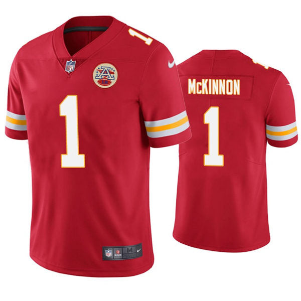 Men’s Kansas City Chiefs #1 Jerick McKinnon Nike Red Vapor Untouchable Limited Jersey