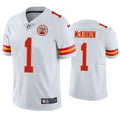 Men’s Kansas City Chiefs #1 Jerick McKinnon  Nike White Vapor Untouchable Limited Jersey