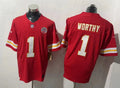 Mens Kansas City Chiefs #1 Xavier Worthy Nike Red Vapor Untouchable Limited Jersey