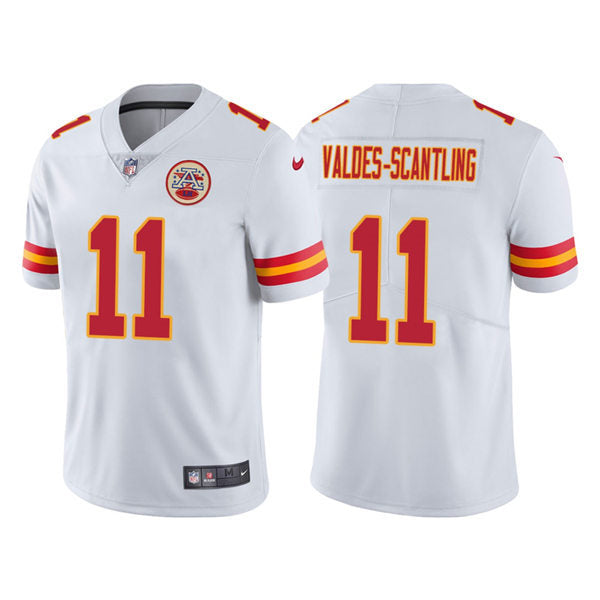 Men’s Kansas City Chiefs #11 Marquez Valdes-Scantling Nike White Vapor Untouchable Limited Jersey