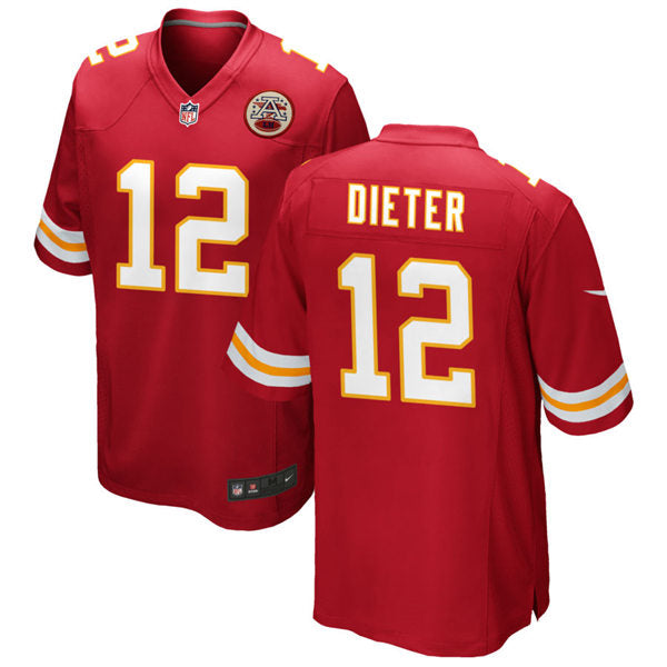 Men’s Kansas City Chiefs #12 Gehrig Dieter Nike Red Vapor Untouchable Limited Jersey
