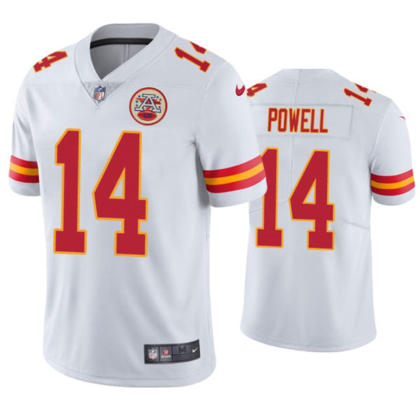 Men’s Kansas City Chiefs #14 Cornell Powell Nike White Vapor Untouchable Limited Jersey