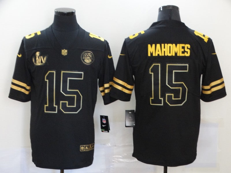 Men’s Kansas City Chiefs #15 Patrick Mahomes Black Jersey
