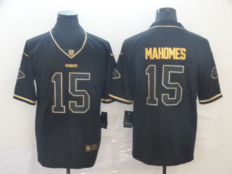 Men’s Kansas City Chiefs #15 Patrick Mahomes Black Jersey