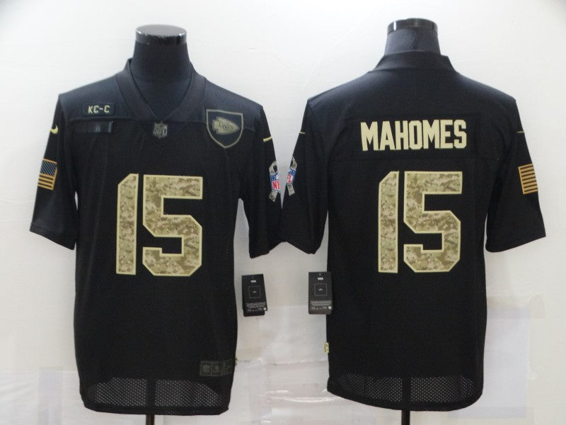 Men’s Kansas City Chiefs #15 Patrick Mahomes Black Jersey