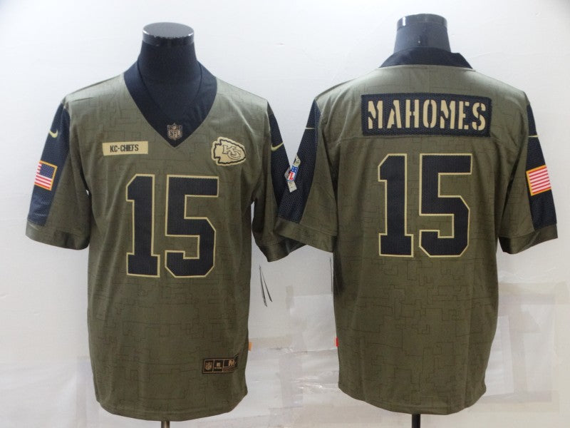 Men’s Kansas City Chiefs #15 Patrick Mahomes Brown Jersey