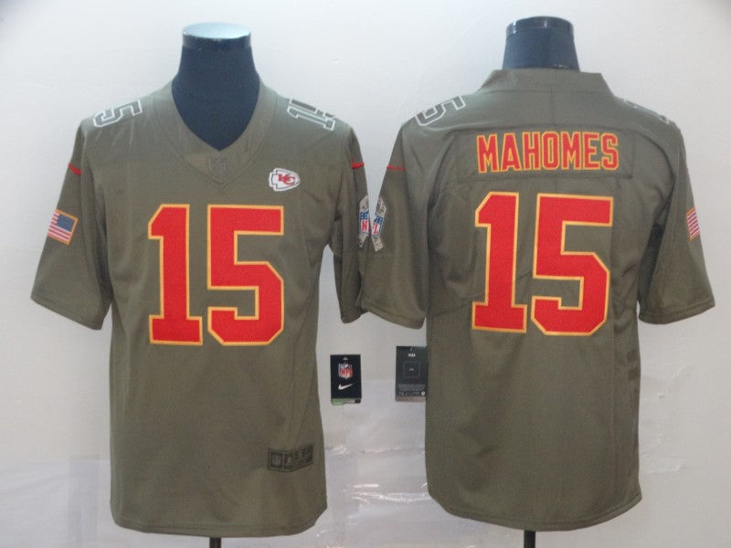 Men’s Kansas City Chiefs #15 Patrick Mahomes Brown Jersey