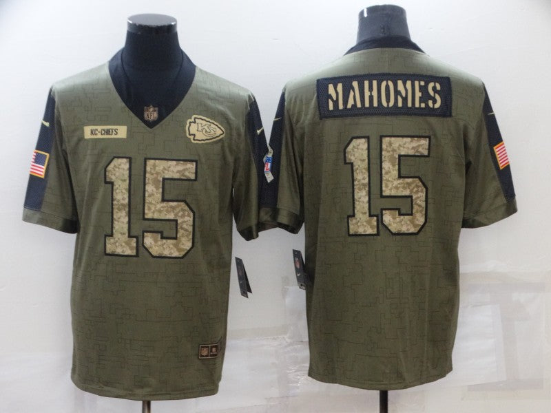 Men’s Kansas City Chiefs #15 Patrick Mahomes Brown Jersey