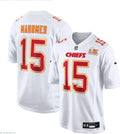 Mens Kansas City Chiefs #15 Patrick Mahomes Nike Super Bowl LIX Fashion Game Jersey Tundra White