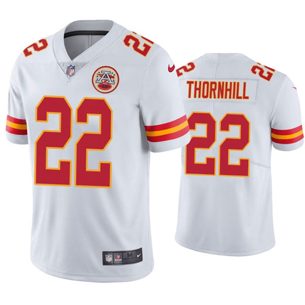 Men’s Kansas City Chiefs #22 Juan Thornhill Nike White Vapor Untouchable Limited Jersey