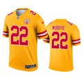 Men’s Kansas City Chiefs #22 Trent McDuffie Stitched Gold Inverted Legend Jersey