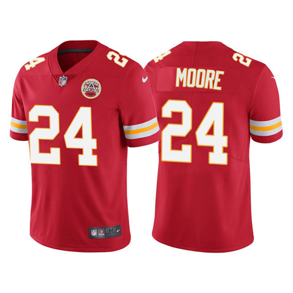 Men’s Kansas City Chiefs #24 Skyy Moore Nike Red Vapor Untouchable Limited Jersey