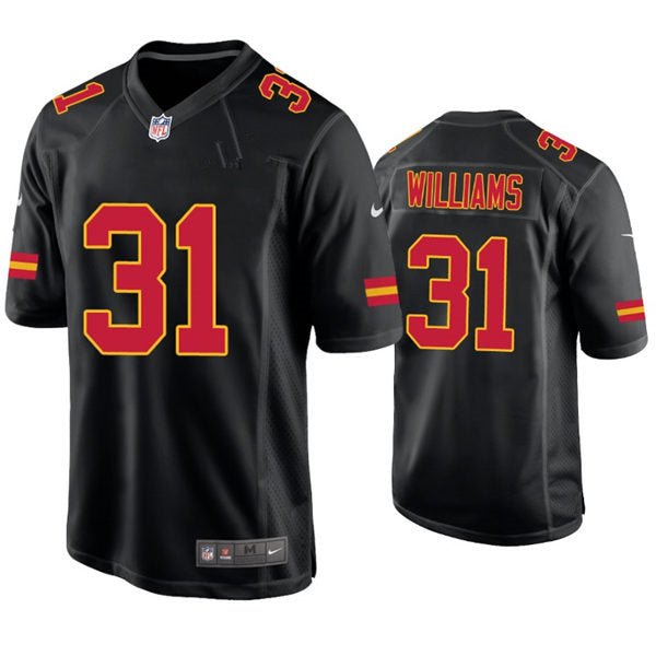 Men’s Kansas City Chiefs #31 Darrel Williams Nike Black Game Fashion Jersey