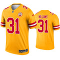 Men’s Kansas City Chiefs #31 Darrel Williams Nike Gold Inverted Legend Jersey
