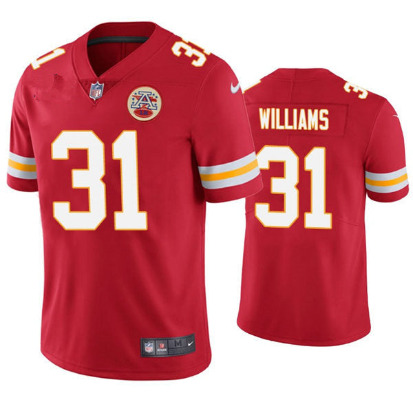 Men’s Kansas City Chiefs #31 Darrel Williams Nike Red Vapor Untouchable Limited Jersey