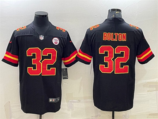 Men’s Kansas City Chiefs #32 Nick Bolton Nike Black Game Fashion Jersey