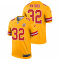 Men’s Kansas City Chiefs #32 Tyrann Mathieu Nike Gold Inverted Legend Jersey