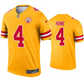 Men’s Kansas City Chiefs #4 Chad Henne Nike Gold Inverted Legend Jersey
