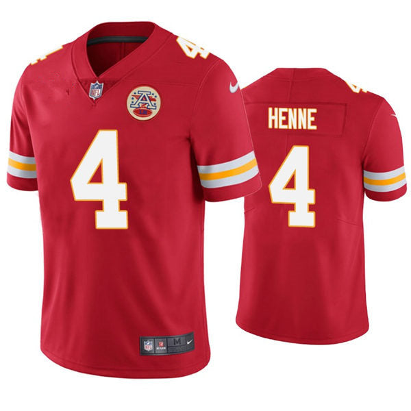 Men’s Kansas City Chiefs #4 Chad Henne Nike Red Vapor Untouchable Limited Jersey
