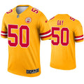Men’s Kansas City Chiefs #50 Willie Gay Nike Gold Inverted Legend Jersey