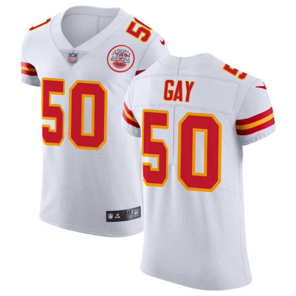Men’s Kansas City Chiefs #50 Willie Gay Nike White Vapor Untouchable Limited Jersey