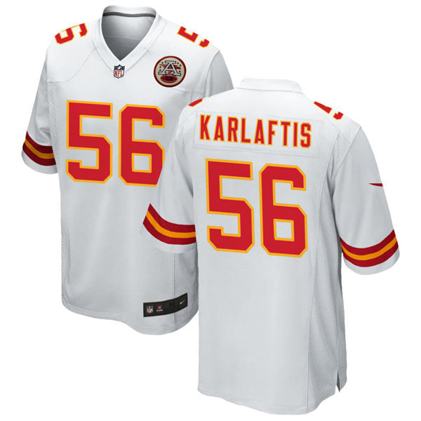 Men’s Kansas City Chiefs #56 George Karlaftis Nike White Vapor Untouchable Limited Jersey