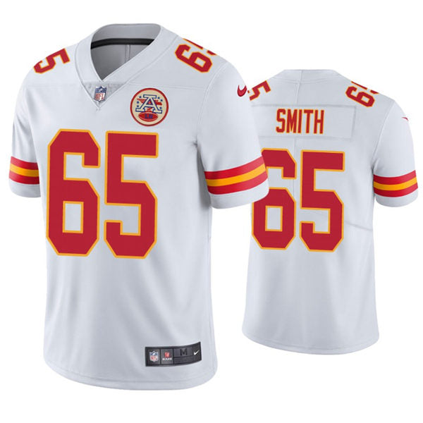 Men’s Kansas City Chiefs #65 Trey Smith Nike White Vapor Untouchable Limited Jersey