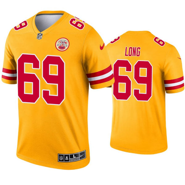 Men’s Kansas City Chiefs #69 Kyle Long Nike Gold Inverted Legend Jersey