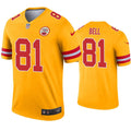 Men’s Kansas City Chiefs #81 Blake Bell Nike Gold Inverted Legend Jersey