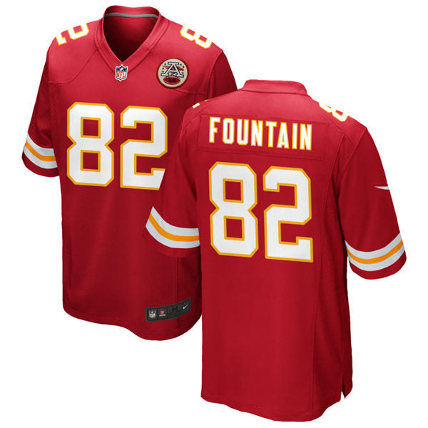 Men’s Kansas City Chiefs #82 Daurice Fountain Nike Red Vapor Untouchable Limited Jersey