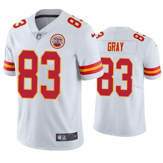 Men’s Kansas City Chiefs #83 Noah Gray Nike White Vapor Untouchable Limited Jersey
