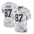Men’s Kansas City Chiefs #87 Travis Kelce Arctic Camo 2024 Salute To Service Limited Jersey