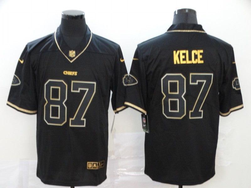 Men’s Kansas City Chiefs #87 Travis Kelce Black Alternate Jersey