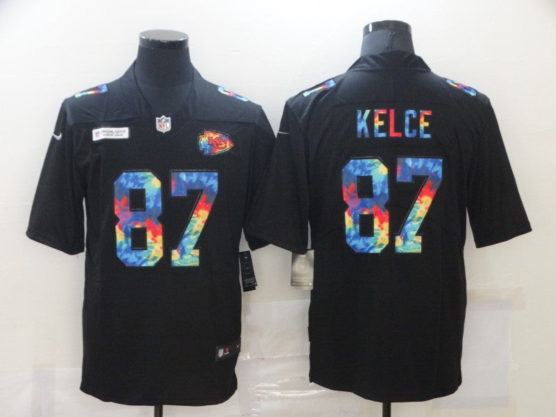 Men’s Kansas City Chiefs #87 Travis Kelce Black Jersey