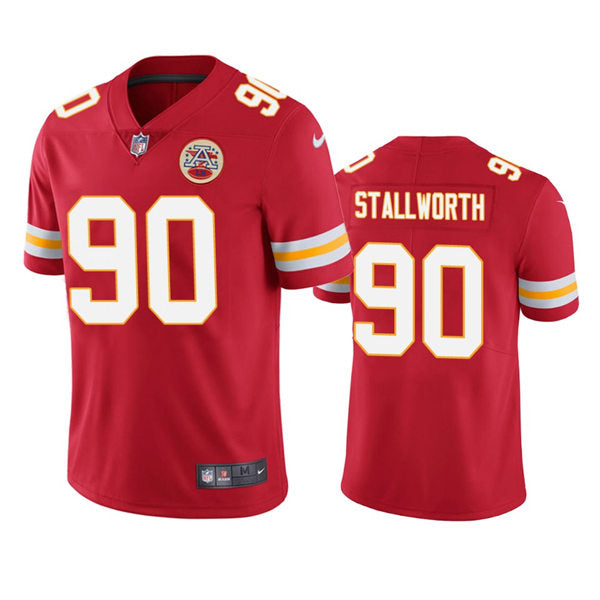 Men’s Kansas City Chiefs #90 Taylor Stallworth Nike Red Vapor Untouchable Limited Player Jersey