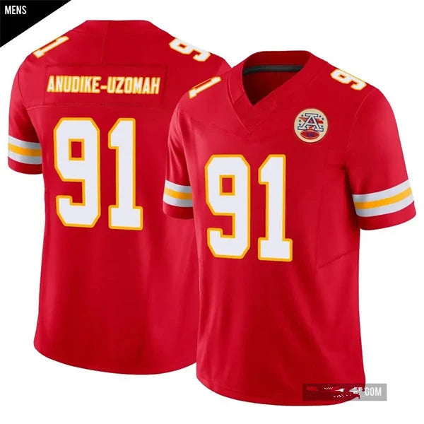 Men’s Kansas City Chiefs #91 Felix Anudike-Uzomah Nike Red Vapor F.U.S.E. Limited Jersey
