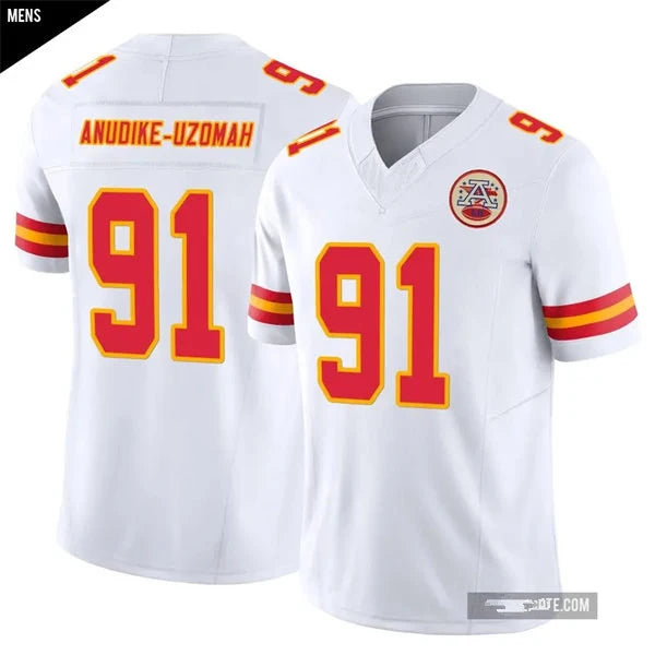 Men’s Kansas City Chiefs #91 Felix Anudike-Uzomah Nike White Vapor F.U.S.E. Limited Jersey