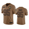 Men’s Kansas City Chiefs #95 Chris Jones Brown 2023 Salute To Service Limited Jersey