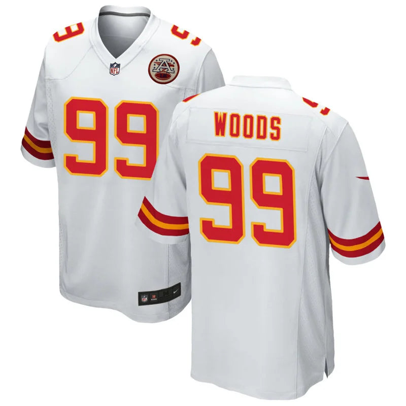 Men’s Kansas City Chiefs #99 Peter Woods Nike White Vapor F.U.S.E. Limited Jersey