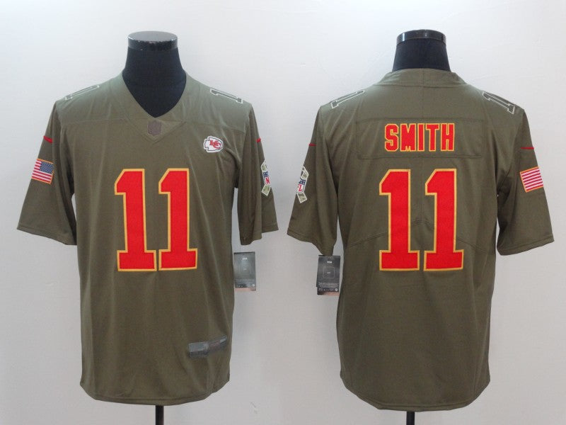 Men’s Kansas City Chiefs Alex Smith #11 Brown Jersey