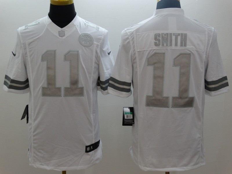 Men’s Kansas City Chiefs Alex Smith #11 White Jersey